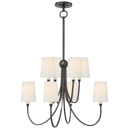 ART TOB5010 REED LARGE CHANDELIER INCL SHADES - Image 5