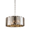 Endon Clooney 4-Light Pendant Drum Light Slate Grey – Lush Chandeliers - View #4