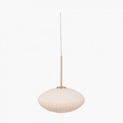 AM EMILIA RIBBED OVAL PENDANT