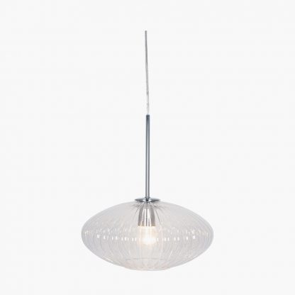 AM EMILIA RIBBED OVAL PENDANT - Image 4