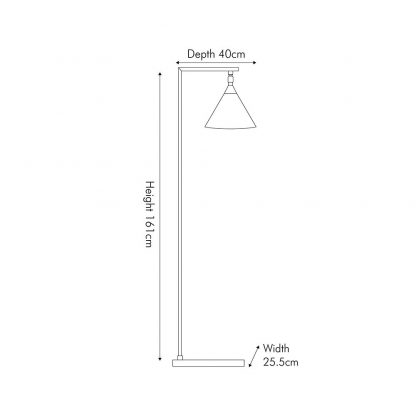 AM 32-148-C ZETA FLOOR LAMP INCL SHADE - Image 5