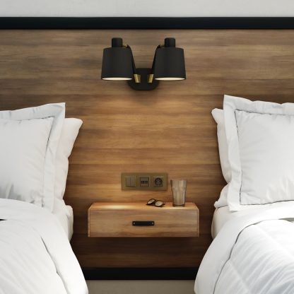 AS 1441002 EDWARD TWIN WALL LAMP EXCL SHADE - Image 3
