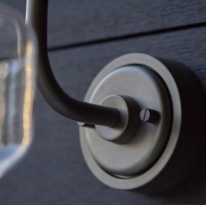 EL AGED PEWTER SWAN NECK WALL LAMP - Image 7