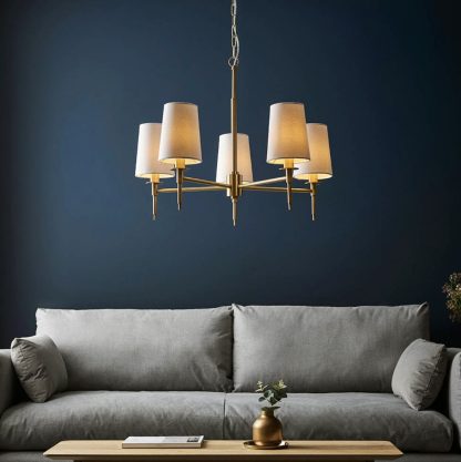 EL MULTI ARM 5LT PENDANT INCL SHADES - Image 3