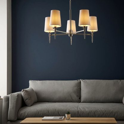 EL MULTI ARM 5LT PENDANT INCL SHADES - Image 12