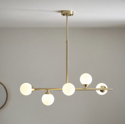 EL SATIN BRUSHED GOLD LINEAR PENDANT - Image 2