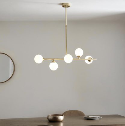 EL SATIN BRUSHED GOLD LINEAR PENDANT - Image 3