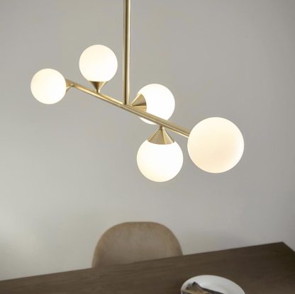 EL SATIN BRUSHED GOLD LINEAR PENDANT - Image 4