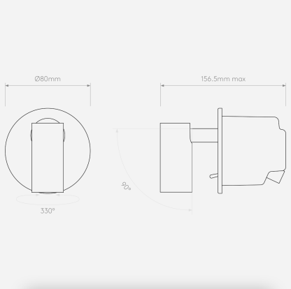 AS 1407007 MICRO RECESS SWITCHED READING WALL LIGHT - Image 3