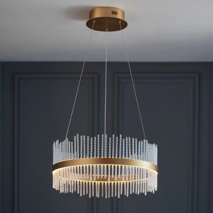 EL GLASS ROD GOLD CEILING LIGHT MEDIUM - Image 3
