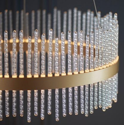 EL GLASS ROD GOLD CEILING LIGHT MEDIUM - Image 4