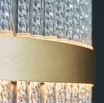 EL GLASS ROD GOLD CEILING LIGHT MEDIUM - Image 5