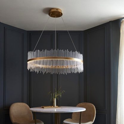 EL GLASS ROD GOLD CEILING LIGHT GRAND - Image 2