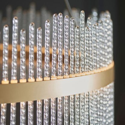 EL GLASS ROD GOLD CEILING LIGHT GRAND - Image 3