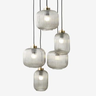 EL 120934-ED GREY BIZ 5LT CLUSTER PENDANT